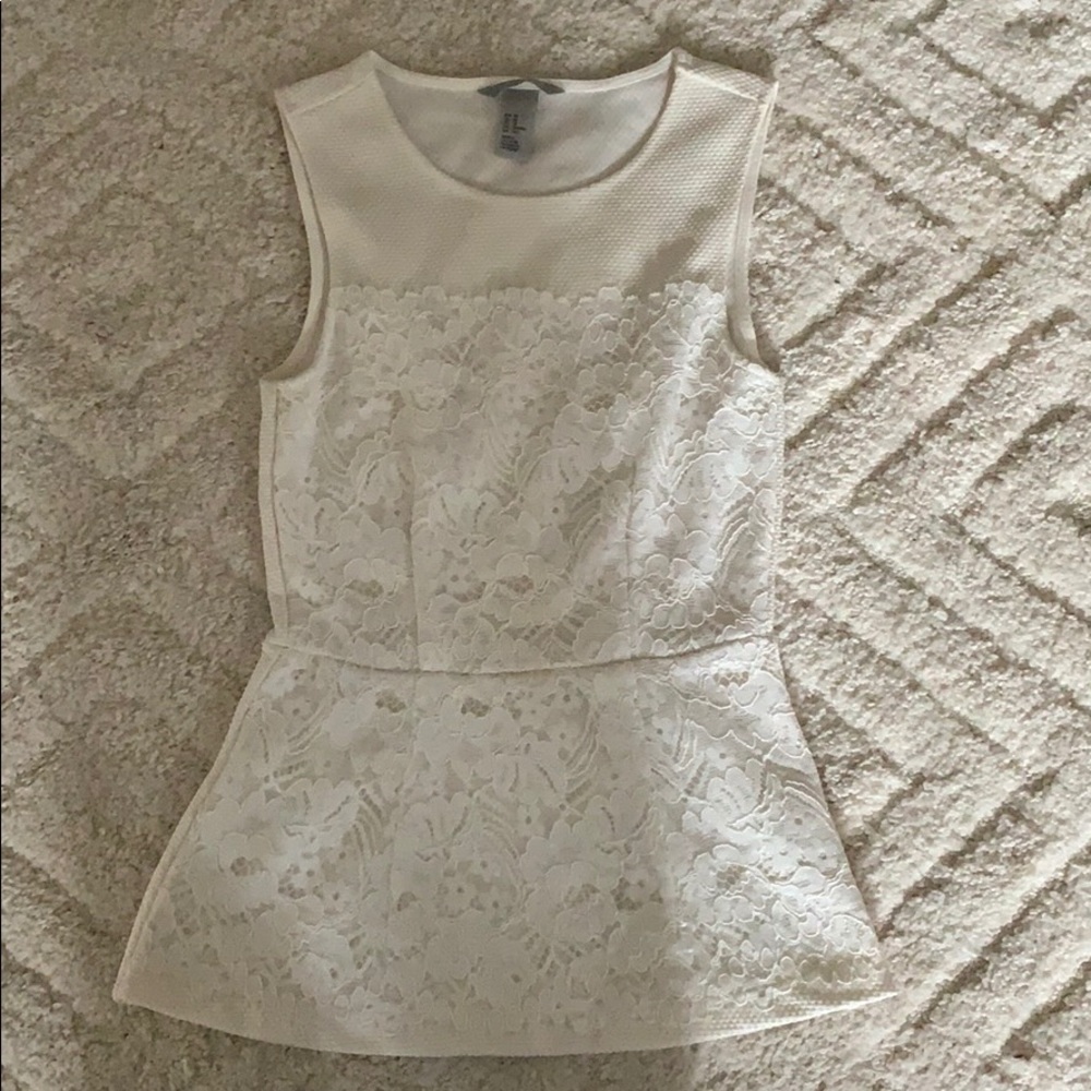 H&M Peplum Lace Tank Top